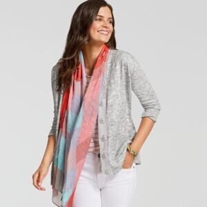 Cabi #5286 Marble Grey V Neck Sweater Cardigan